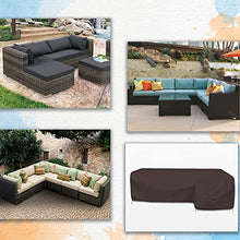Patio Sectional Sofa Cover 18 Oz - 100% Waterproof & Weather Resistant PVC Coated 83" x 104" x 31" x 32" L Shape Sofa Cover for Indoor/Outdoor (Right Side Sofa, Coffee)