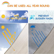 Sun Shade Sail 5x5m Large Rectangle 98% UV Block Waterproof Polyester with Free Rope for Garden Backyard Patio Light Grey