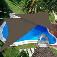 Coarbor 46'x46'x46' Sun Shade Sail A Ring Design Steel Cable Wire Reinforcement Canopy Super Heavy Duty Strengthen Shades for Outdoor Patio Deck Yard Garden-Brown