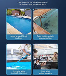 Underwater Automatic Pool Vacuum Cleaner,Automatic Pool Vacuum Cleaner,Cordless Robotic Swimming Pool Cleaner Fully Automatic Pool Vacuum Cleaner Wall-Climbing Underwater Cleaner,White