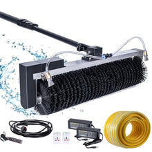 Solar Panel Cleaning Brush and Pole Water Fed Pole Kit with Telescopic Pole Water Fed Brush Washer Rolling Cleaning Brush for Outdoor Photovoltaic Solar Panel Glass Window Roof (5.5m/18ft)