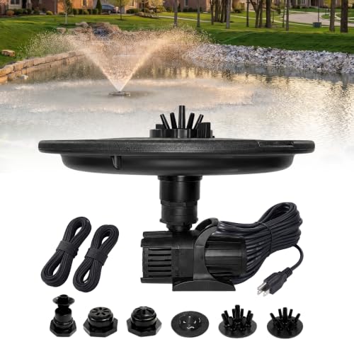 1/2 HP Floating Fountain & Aerator for Ponds and Lakes with 100 ft Cord