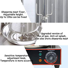 Dntum Shawarma Doner Maker, Automatic Rotation Vertical Kebab Grill, with Temperature Adjustment Switch and 2 Heating Tubes, for Roast Turkey, Taco Roast and Fried Chicken, Home Restaurant Kitchen