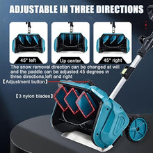 1000w Brushless Snowplow - Cordless Snow Shovel - Depth 20cm Electric Snow Sweeper - Width 40.7cm Snow Blower - Pro Electric Snow Throwers - DIY Snow Tools 1battery
