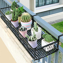 Balcony Hanging Flower Rack Storage Rack Rail Flowerpot Railing Shelf Balcony Rail Planter Shelf，D-30 * 20 * 12cm