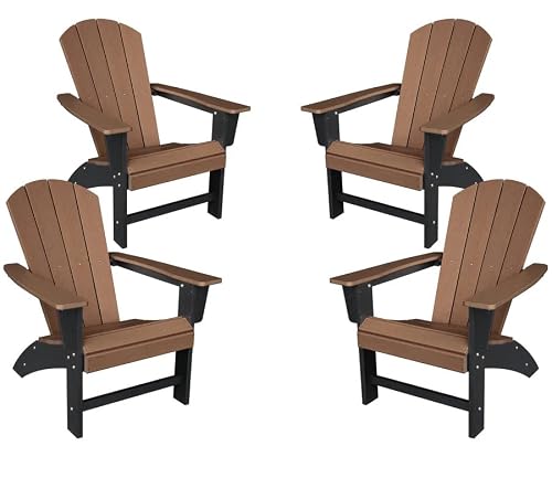 DuraWeather Poly Classic Adirondack Chairs - Set of 4