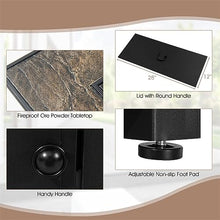 6PCS Patio Rattan Furniture Set 42" Fire Pit Table Cover Sofa Cushion Navy