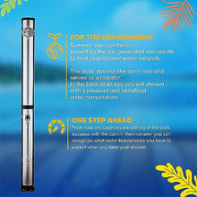 CFDZCP Outdoor Shower kit 7.1Ft 10 Gallon Solar Heated Shower W/Shower Head and Foot Shower Tap, 2-Section Adjustable Temperature Outdoor Shower for Backyard Garden Poolside