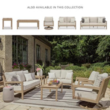 Signature Design by Ashley Hallow Creek Outdoor Sofa with Cushion, Heavyweight Resin Polymer and High Performance Fabric, for Patios and High-Wind Areas, Driftwood, 76" W