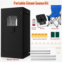 Piefeak Portable Home Steam Sauna Tent with Adjustable Steamer & Remote Control, Includes Relaxation Folding Chair for Detox and Wellness (2.6l)