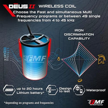 XP Deus II WS6 Master: FMF 11" Coil, Headphones Metal Detector for Adults
