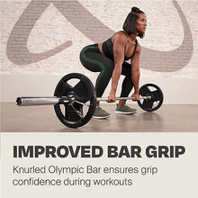 CENTR Olympic Barbell Weight Set with Bar 300 lb - Chrome/Black