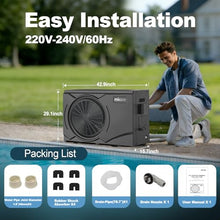 MICOE 100,000 BTU Inverter Pool Heat Pump for 26,000 Gallon Pools