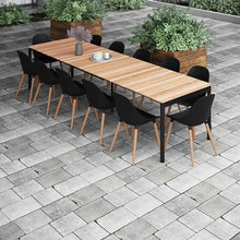 Brampton Bora 13-Piece Teak & Aluminum Outdoor Dining Set for 12 Black
