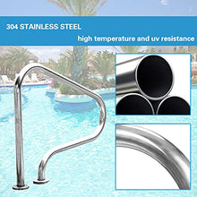 BSNANCA Swimming Pool Safety Hand Rail Pool Handrails Pool Safety Handrails, 1 PCS Pool Hand Rail, Hand Grab Rail, Swimming Pool Hand Rails, Easy to Install, 304 Stainless Steel Swimming P