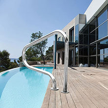 MSHOSAC Sturdy Pool Safety Handrails Swimming Pool Handrails, Stainless Steel Pool Railings Safe Non-Slip with Quick Mount Base, Swimming Pool Hand Rail for Inground Pool Entry, Easy to Instal