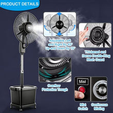 MARIYCH Misting Fan Industrial Mister 42L Tank Outdoor