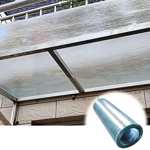 Polycarbonate Sheets All-Weather Outdoor Greenhouse Covering, Plastic Roofing Sheets Rainproof Insulation Protection(1x744m)