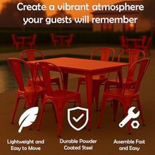 63" x 31" Metal Bistro Table Set – 7 Piece Indoor Outdoor Cafe Seating for Patio or Restaurant