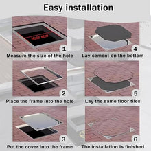 GJZDPMY Stainless Steel Drain Cover & e - Invisible 15.7" (D40cm) Pit Cover for Ga, Courard, Driveway & Parking - Weather-Resistant &