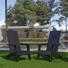 Flash Furniture Set of 2 Sawyer Modern Adirondack Chairs Black