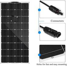 KZZAAO 600W Portable Flexible Solar Panel Kit, 12V-24V Monocrystalline Solar System with 40A Controller for Off-Grid Home