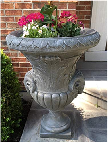 CC Outdoor Living Set of 2 Olive Finished Outdoor Decorative Urn Planters 37" Brown