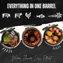 JBarrel Smoker Mini Baby Stainless Steel Vertical Charcoal Smoker, Mini