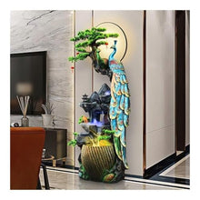 Outdoor Water Fountain Water Fountain Decor, Peacock with LED Glass Color Changing Globe, for Home/Office, Living Room Decorative Fountains(Large)