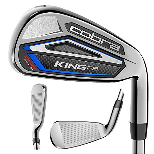 Cobra Men's 5-GW 2018 King Graphite F8 One Length Iron Set Red/Blue