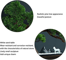 Bonsai Tree Chinese Simulation Bonsai Plant Welcome Pine Decoration Porch Living Room Hotel Office Decoration for Garden Decoration and Desktop Display (Green)