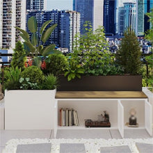 Planter Box Storage Planter Bench Flower Trough Seat Cabinet