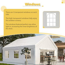 KEIKI 20x20ft Party Tent Heavy Duty, Outdoor Canopy Tent Carport Wedding Event Shelter BBQ Wedding Tents for Parties with Storage Bags & Removable Sidewall for Parties Carport Camping Garden Patio