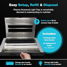 Catchmaster Vector Plasma Screened Wall-Mounted UV Fly Light Trap - 2,850 sq. ft. Catch Zone, Fly Trap for Dining Rooms & Commercial Kitchens and Fresh & Dry Food Storage, UV Lamp Flying Insect Killer