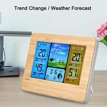 MVUYO Weather Forecast Station, Digital Indoor Outdoor Thermometer, Remote Sensor, Color Display, Barometer Temperature Alerts, Humidity Monitor, Alarm Clock and Moon Phase (Yellow)(D)