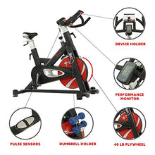 Sunny Health & Fitness Evolution Pro II Magnetic Belt Drive Indoor Cycling Bike Black