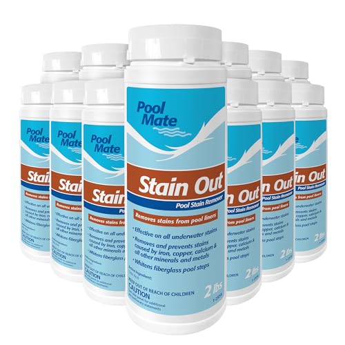 Pool Mate 2-Pounds 12-Pk Premium Stain Out Pool Stain Remover, Made in USA