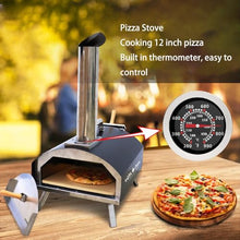 Yioryo Wood Pellet Pizza Oven - 12 Inch Portable Outdoor Pizza Oven, Woodfired & Stonebaked Pizza Maker, Countertop Pizza Oven Grill, Pizza Cooker for Outdoor Kitchen