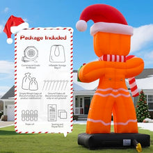 Wellcomer 20Ft Giant Christmas Inflatable Gingerbread Man with Powerful Blower, Blow Up Holiday Decoration for Outdoor Yard Lawn Christmas Party (Without LED Lights)