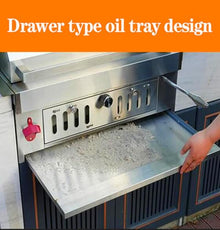 Built-In Charcoal Grill, Charcoal BBQ Grills with Liftable Tray, Insulated Hood & Temperature Gauge, Heavy-Duty 304 Stainless Steel Barbecue Grill for Outdoor Kitchen, Camping