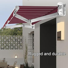 Retractable Awning - Outdoor Sunshade Canopy with Aluminum Bracket for Front Door, Patio, Deck & Garden - UV Protection & Easy Installation