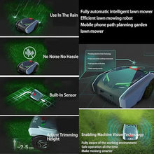 Robotic Lawnmower AutoCharging Self-Propelled 19cm Cut Width and 20-60mm Cutting Heights Robot Lawn Mower with Battery for Lawns up to1500m² Include Garage