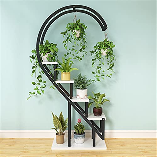 RWGOVLU Flower Stand Metal Plant Stand Flower Planter Rack Pot Holder Multi-Layer Plant Display Shelf Organizer