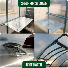 Baumera Polycarbonate Greenhouse Kit - Greenhouse - Easy Assembly & Heavy Duty Greenhouses for Outdoors- with Vents and Extra Door (Transparent, 10x13)