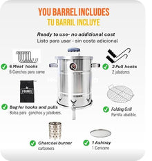 JBarrel Smoker Mini Baby Stainless Steel Vertical Charcoal Smoker, Mini
