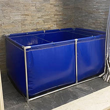 LZMZMQ Albercas para Adultos/Kiddie Pool Small, Rectangular Swimming Pools - for Indoor Outdoor Backyard Swim, Framed Clearance Pools/Above-Ground Pools for Adults(1x1x0.6m(3.2x3.2x1.9ft))