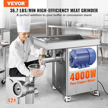 VEVOR Commercial Electric Meat Grinder 4000W Stainless Steel Silver
