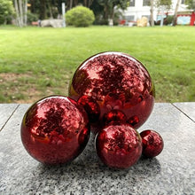 YDJIANCAI 1 Pcs Stainless Steel Gazing Balls Hollow Mirror Globe Floating Reflective Ball Polished Shiny Sphere for Home Garden Pond Outdoor Decoration Red(Size:22.83in/58cm)