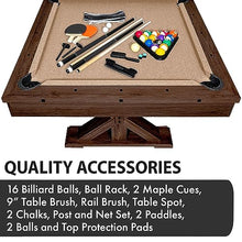 Freetime Fun 7 FT 3 in 1 Multi Game Pool Table with Dining Top Espresso