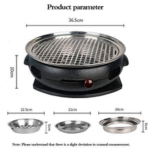 Smokeless Charcoal Barbecue Grill, Multi-Functional Household And Commercial Barbecue Pot, Charcoal Cast Iron Barbecue Pan, Barbecue Pan,H